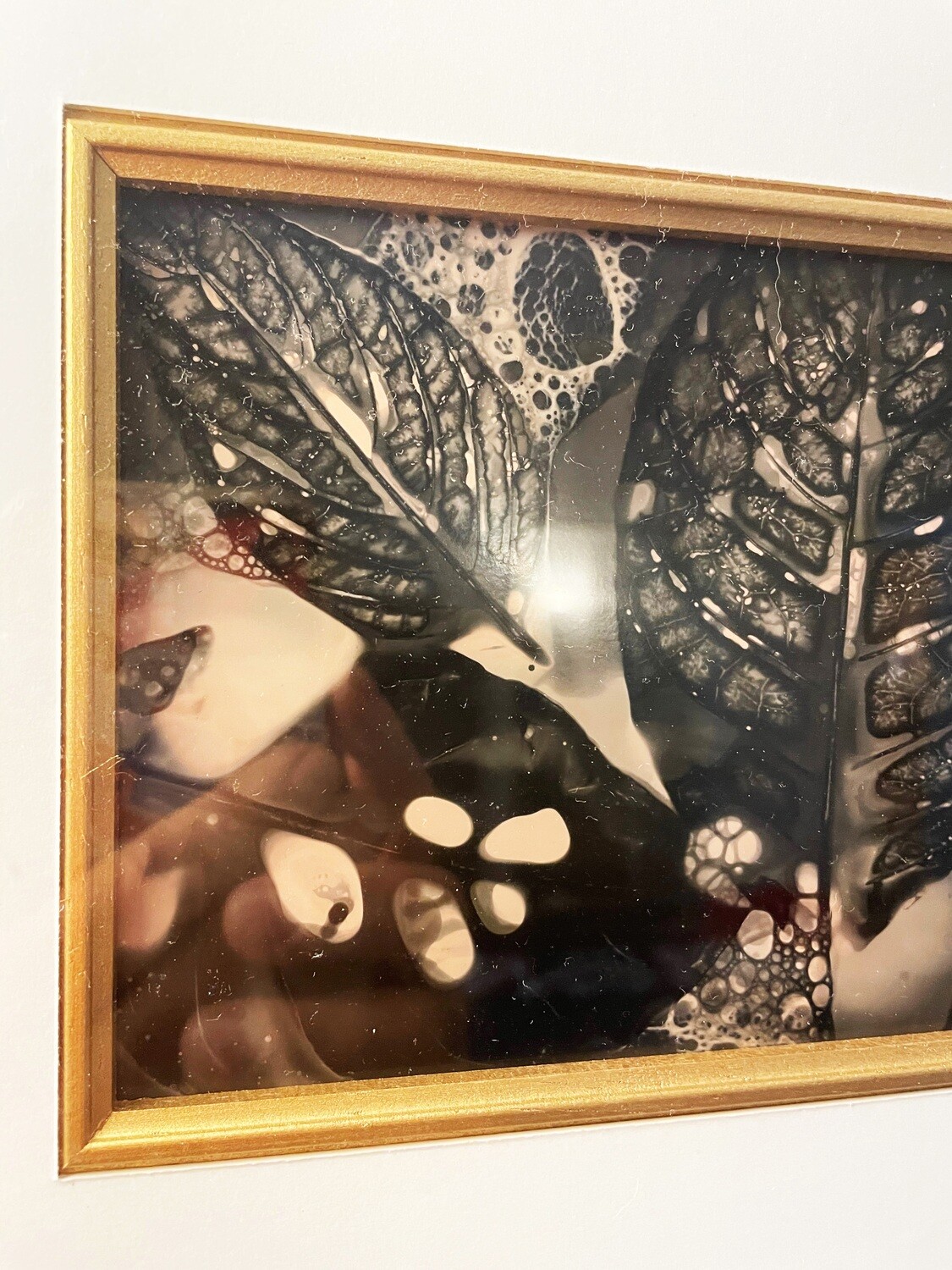 Jose Tonito Original painting on paper.FRAMED"Chemigram"Unique wonderful art. Exhibited.