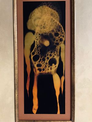 Jose Tonito Original painting on paper.Figure.FRAMED.Unique wonderful art.