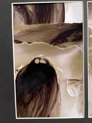 Jose Tonito Original painting on paper.The ASCENSION.4 Panels.Unique wonderful art