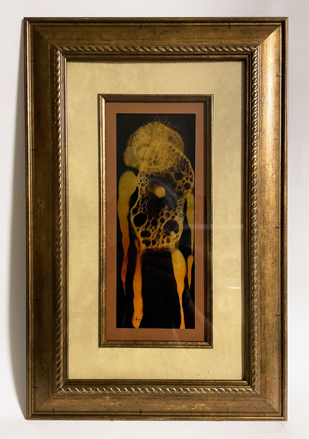 Jose Tonito Original painting on paper.Figure.FRAMED.Unique wonderful art.