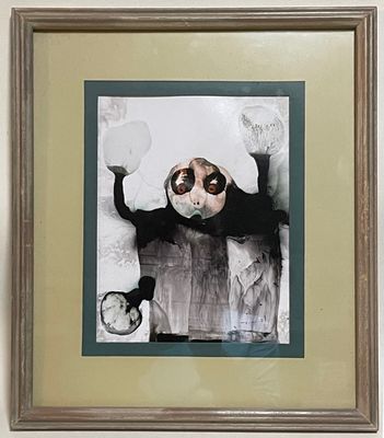 Jose Tonito Original painting on paper.Poker Player.Unique wonderful art.Framed