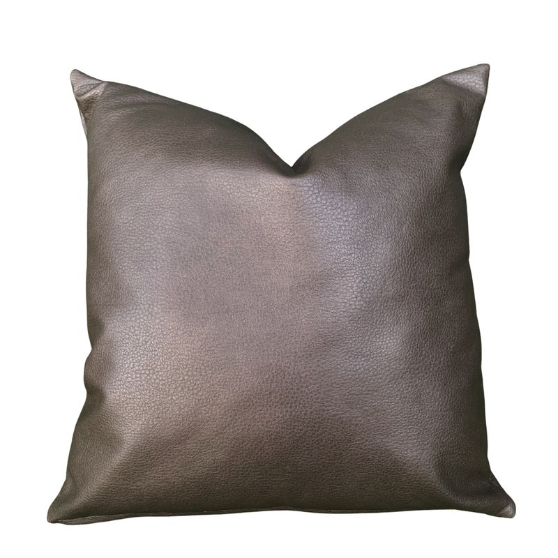 Faux Leather Throw Pillow With Feather/Hollow-fibre Inner