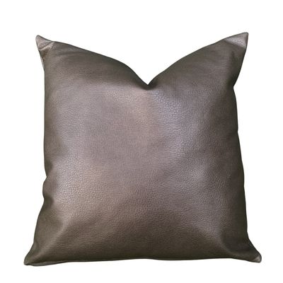 Faux Leather Throw Pillow With Feather/Hollow-fibre Inner