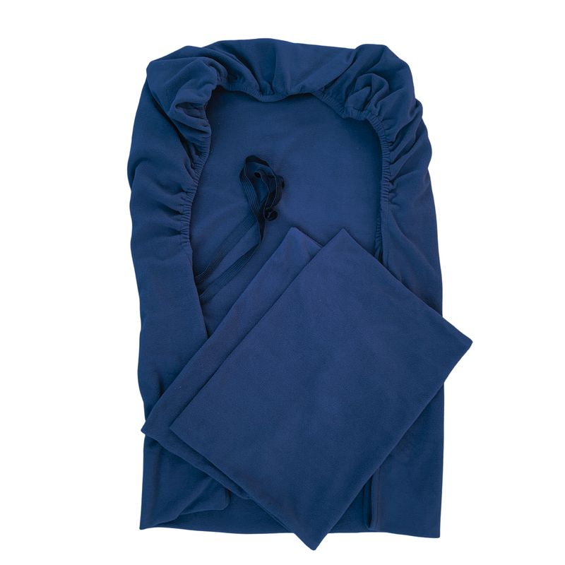 Winter Micro Fleece Pillowcase and Fitted Sheet with attached Ties