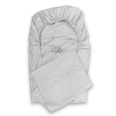 Examination Bed Fitted Sheet with Attached Ties and Pillowcase