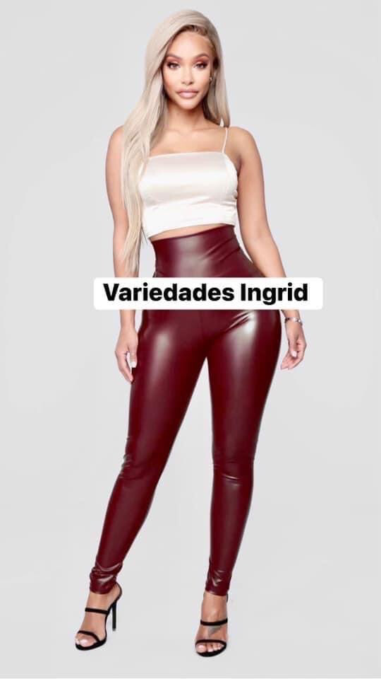 Leggins de cuero cintura alta