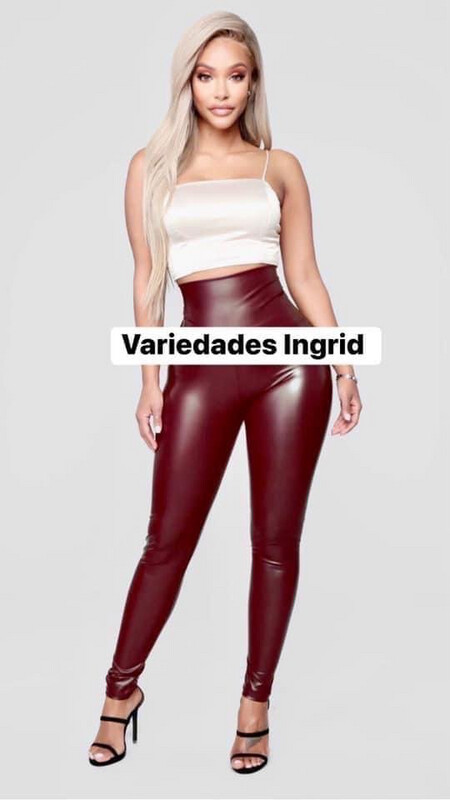 Leggins de cuero cintura alta
