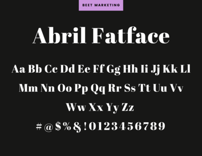 Abril Fatface Lettering Stencils