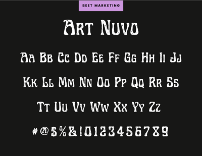 Art Nuvo Lettering Stencils