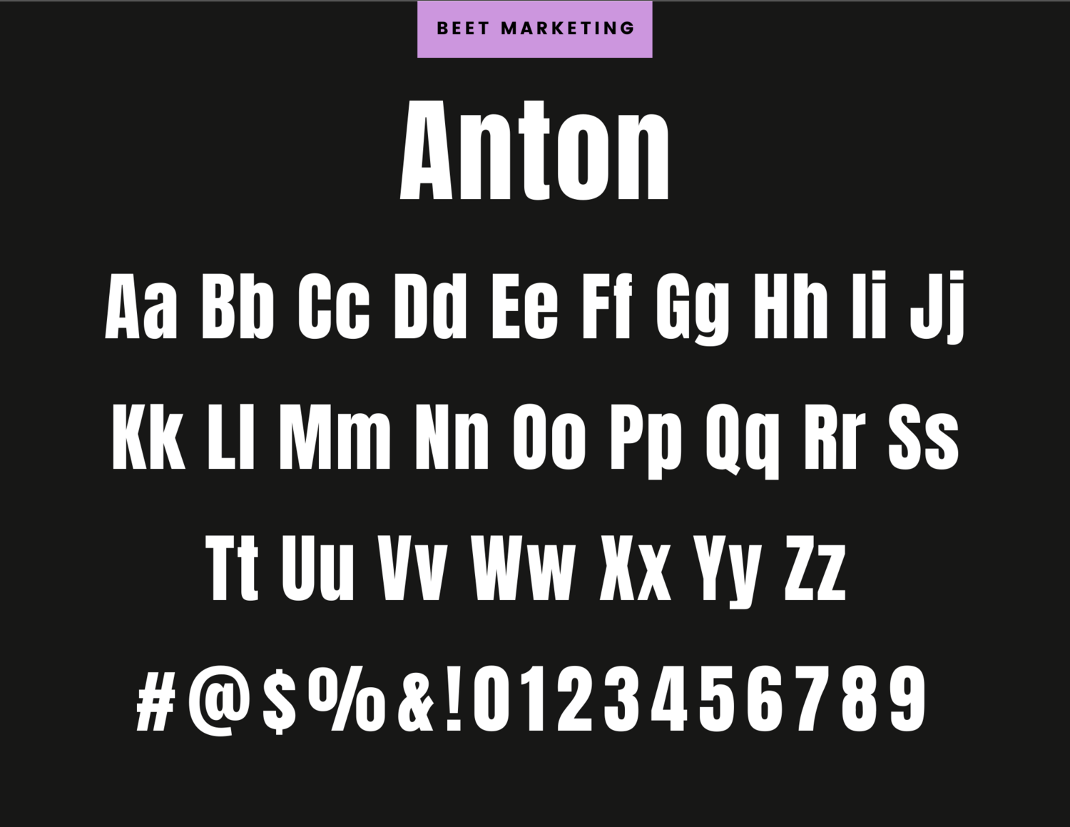 Anton Fatface Lettering Stencils