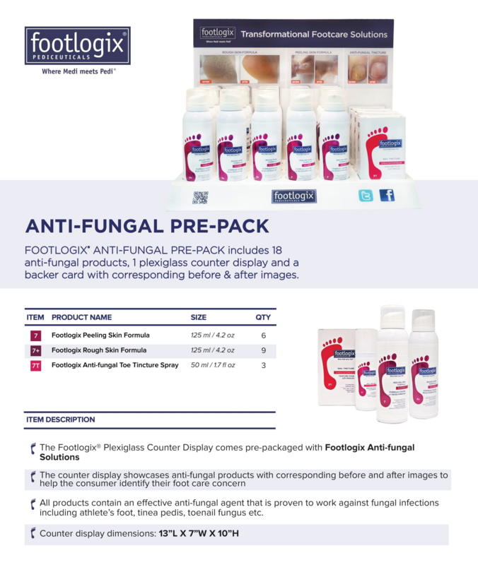 Footlogix Anti Fungal Retail Display 30pc