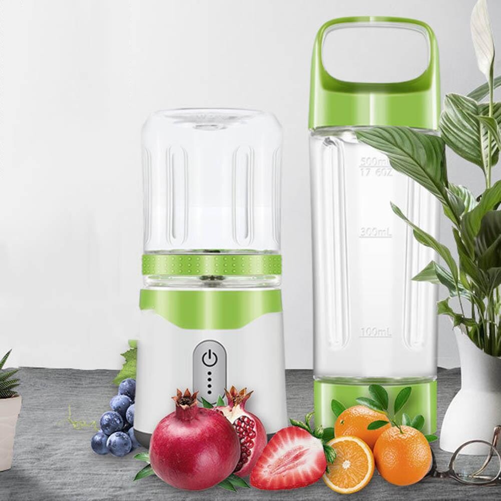 2 in 1 USB Fruit Juicer Mini Portable Mixer Smoothie Blender 6 Blades Different Colors