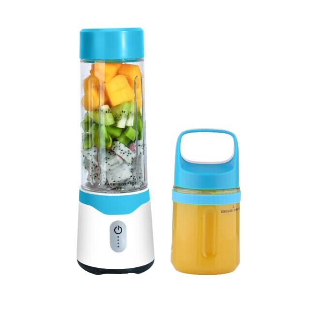 2 in 1 USB Fruit Juicer Mini Portable Mixer Smoothie Blender 6 Blades Different Colors