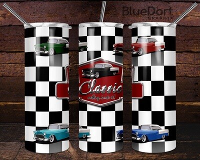 Classic Nothing Beats it 55 Chevy | 20oz Skinny Tumbler PNG Sublimation File