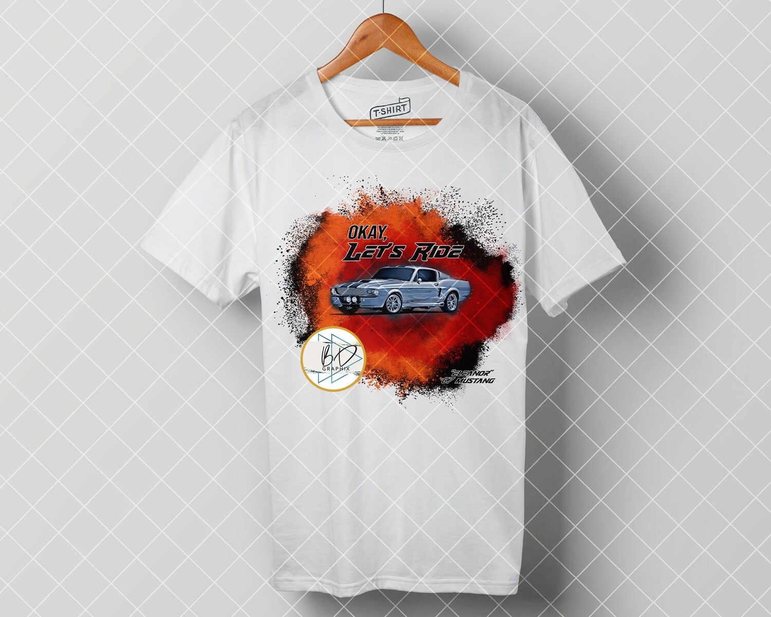 67 Eleanor Mustang - Gone in 60 Seconds - Okay, Let's Ride | 2 Styles -Shirt Design PNG Sublimation File