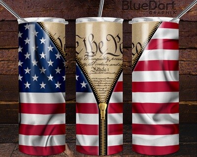 Zipper USA Flag Constitution America | Digital Download