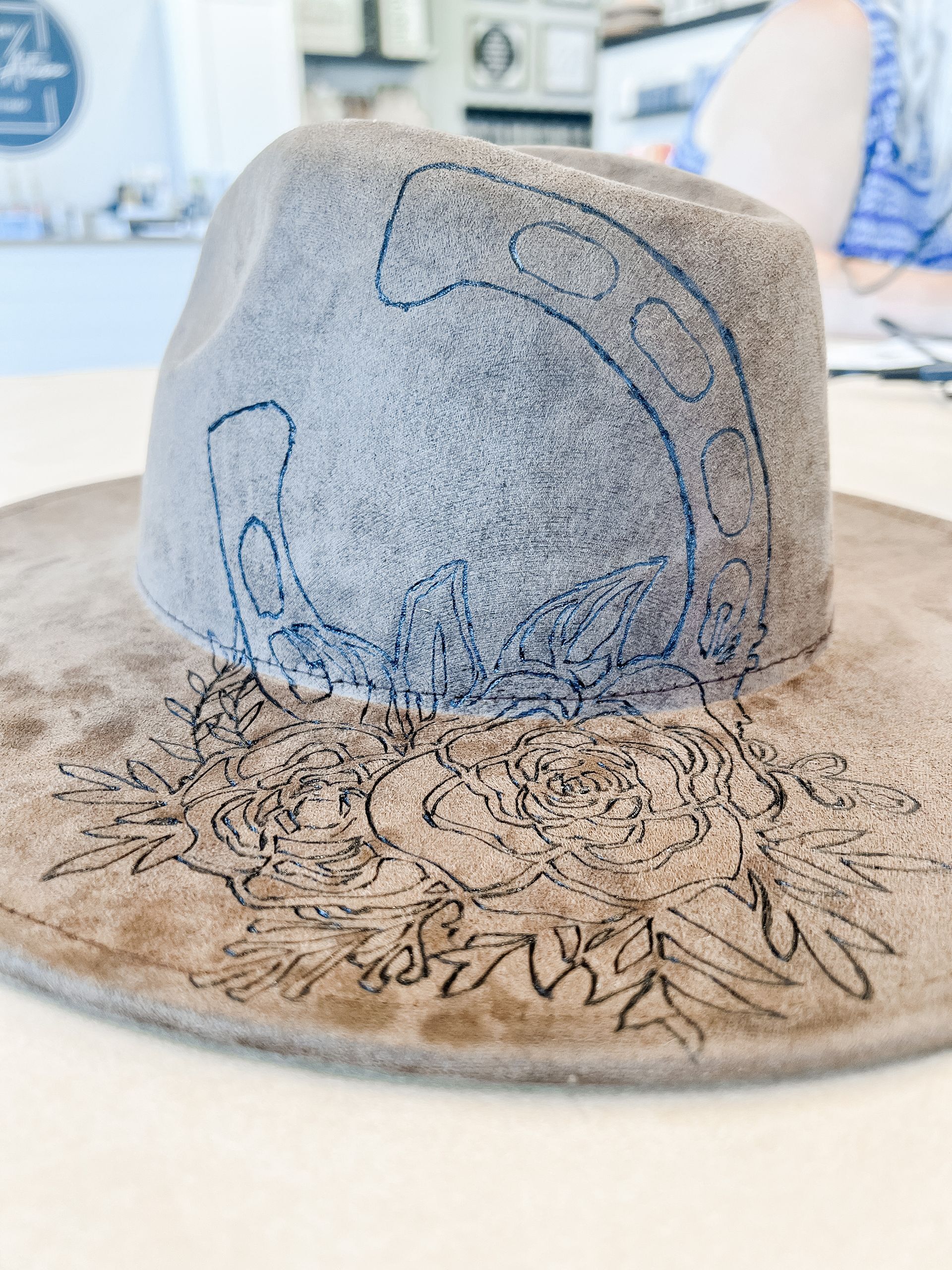 vintage HAT original Burn processing ① Burn processing HAT