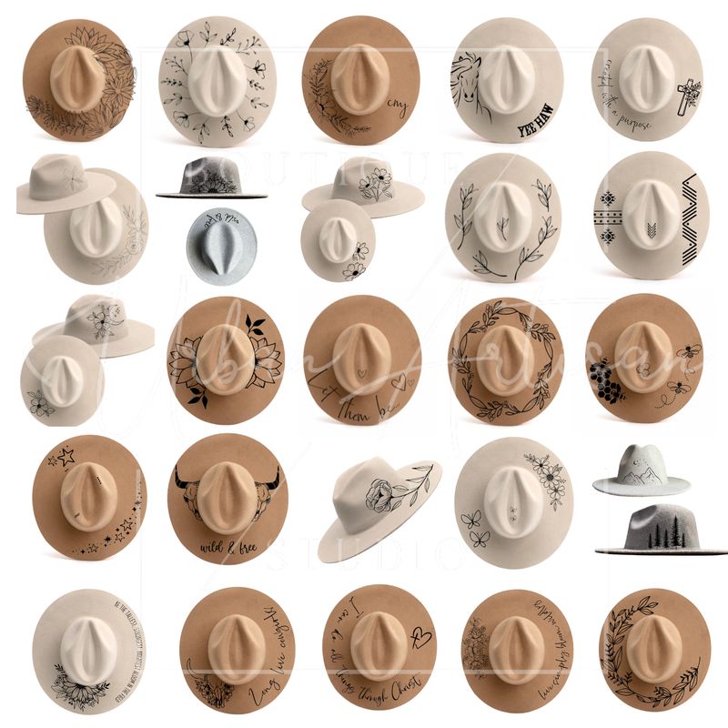 DIY Hat Burning Template Bundle