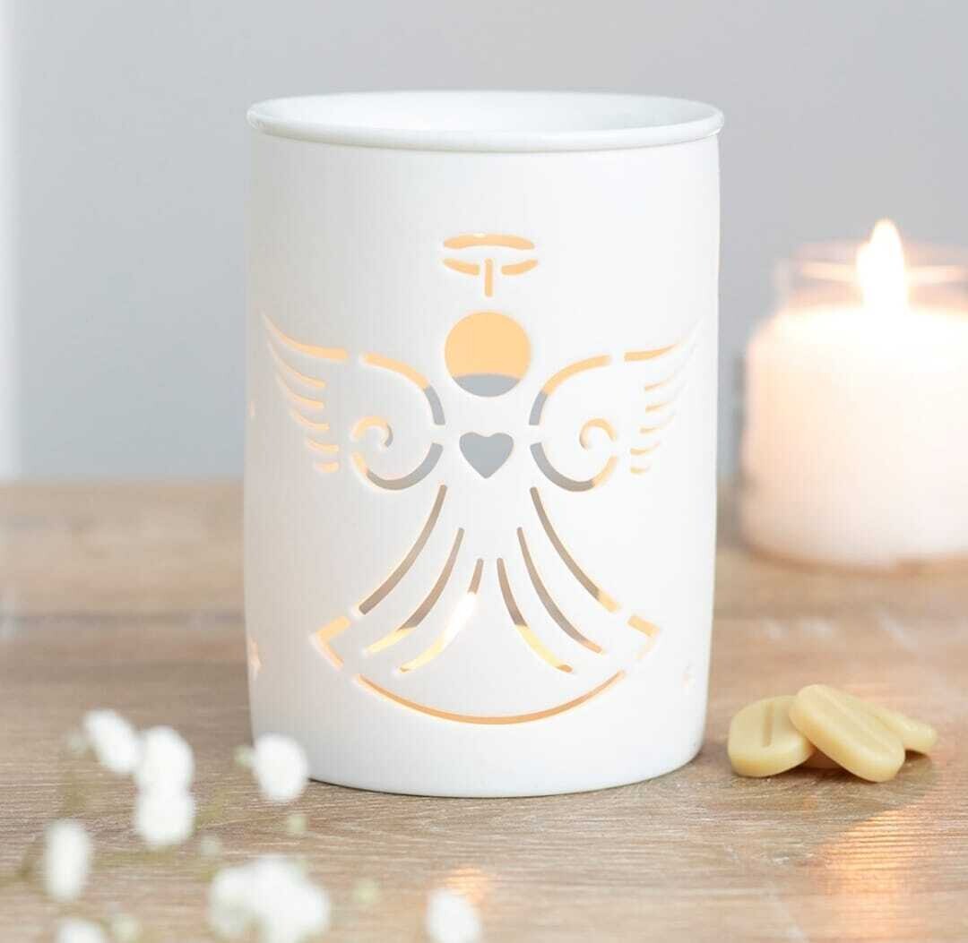 White Angel Ceramic Oil Burner \ Wax Melts Burner