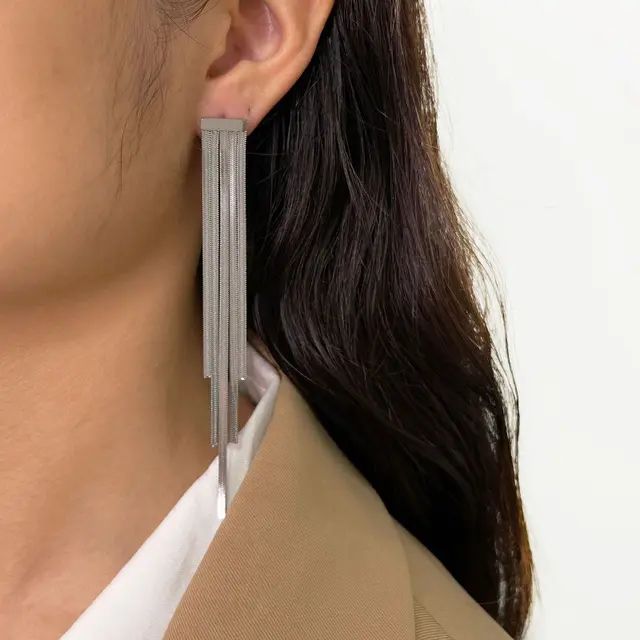 Brincos Aço Longos