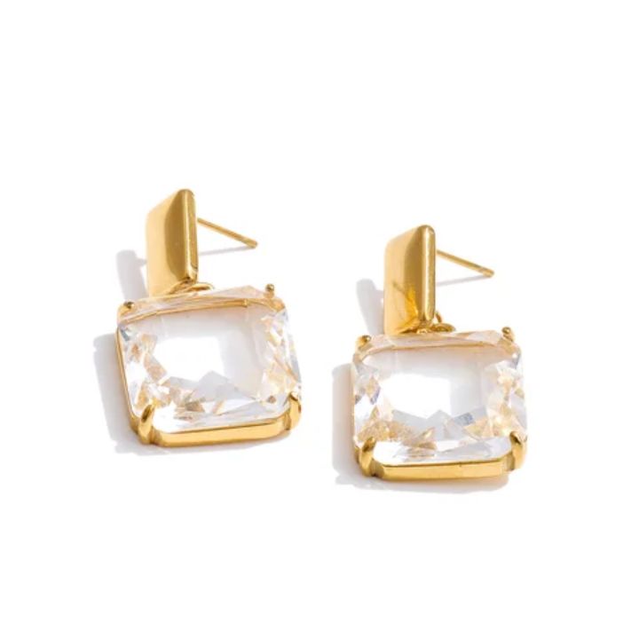 Brincos Aço Brilhante