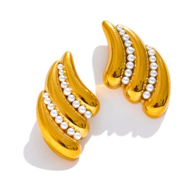 Brincos Aço Pérolas