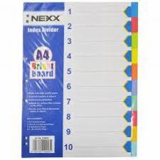 INDEX 10-VIEW R/B DIVIDERS BRIGHT