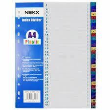 INDEX 1-31 PVC DIVIDERS