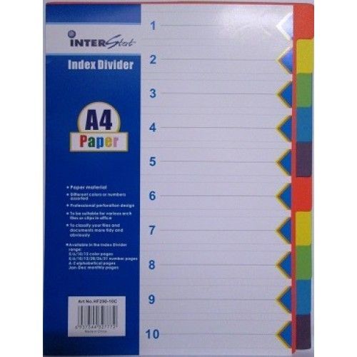 INDEX 10-VIEW R/B DIVIDERS JD1480 BRIGHT