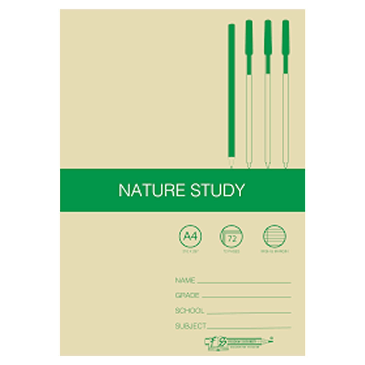 BOOKS A4 EXERCISE 72PG F/M NATURE STUDY