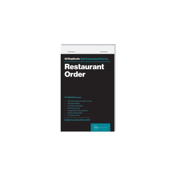 RBE RESTAURANT DUPLICATE ORDER BOOK
