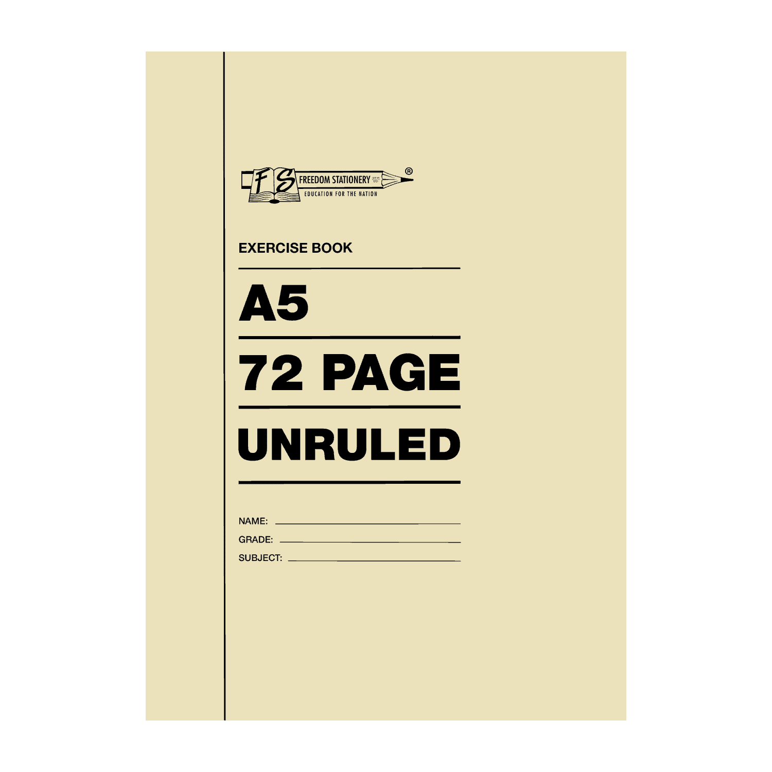 BOOKS A5 EXERCISE 72PG UNRULED