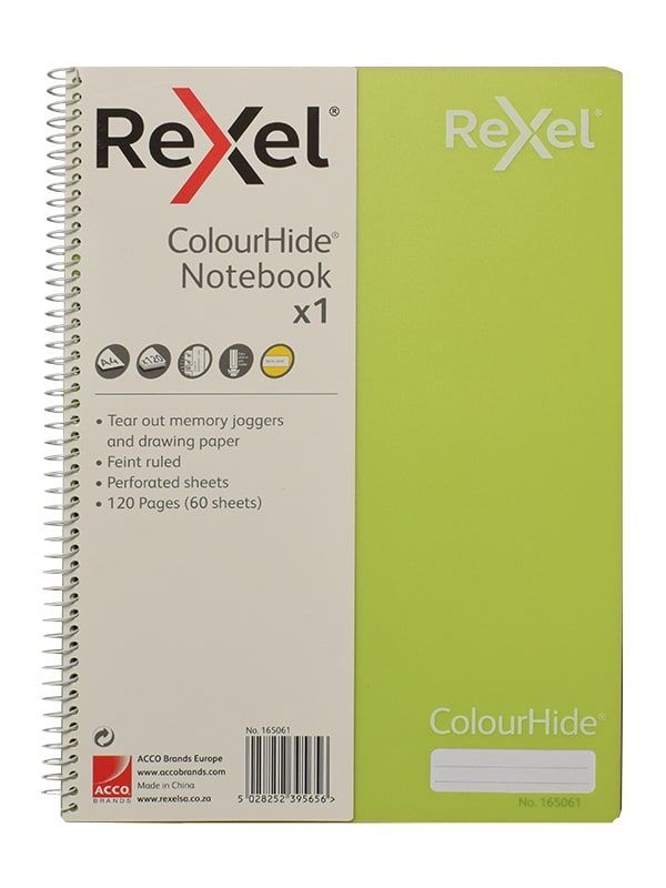 REXEL A4 NOTEBOOK COLOURHIDE PERF