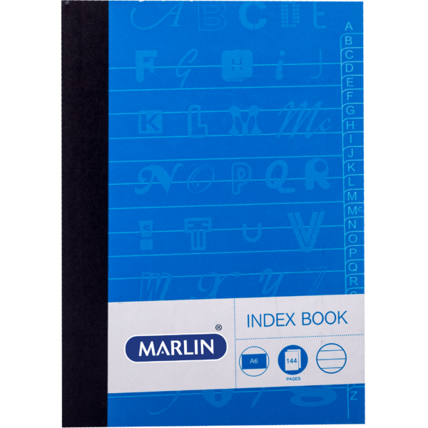 BOOK A6 HARDCOVER INDEX 144PG