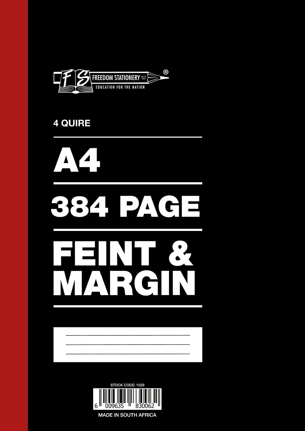 BOOK A4 HARDCOVER 384 PG 4QUIRE