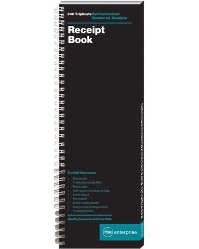 RBE CASH RECEIPT BOOK 5TV TRIPLICATE