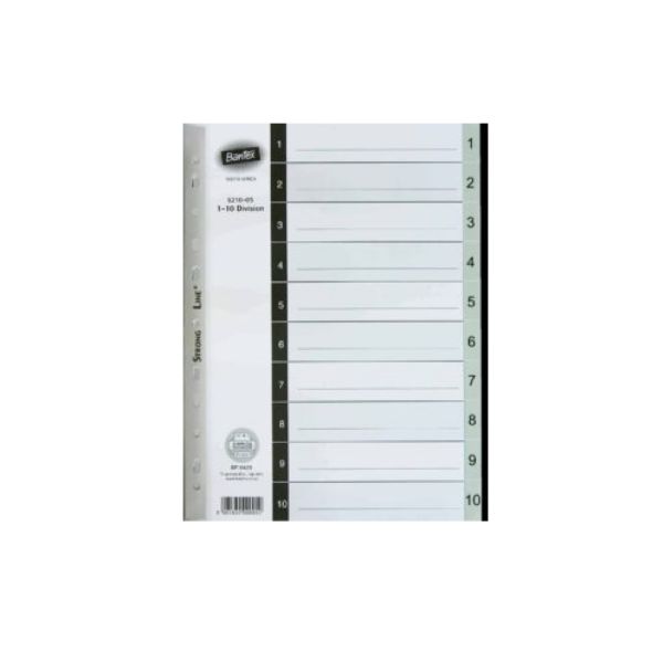 BANTEX 1-10 DIVIDER GREY