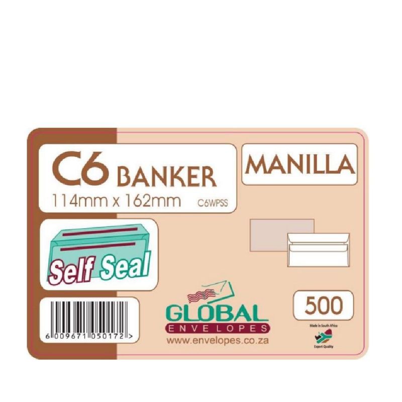 C6 MANILLA S/S ENVELOPES