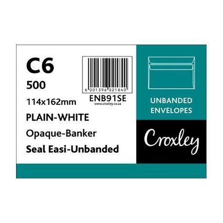 C6 WHITE S/S ENVELOPES