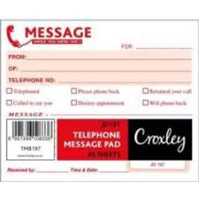JD197 TELEPHONE MESSAGE PAD