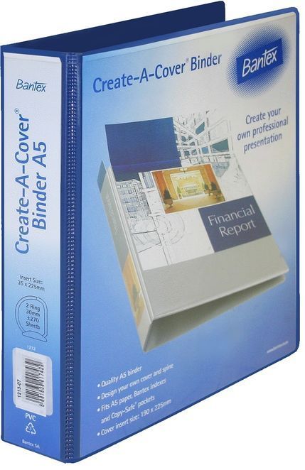 BANTEX A4 CREATE-A-COVER 30MM 2D BINDER