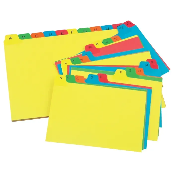 BANTEX A-Z A5 INDEX CARDS