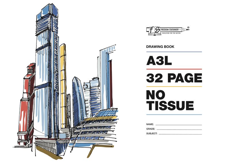 A3 DRAWING BOOK 32P WITH NO TISSUE