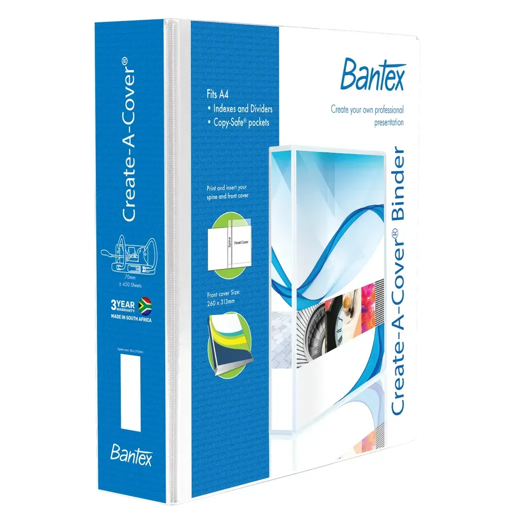 A4 CREATE A COVER 2RING WHITE