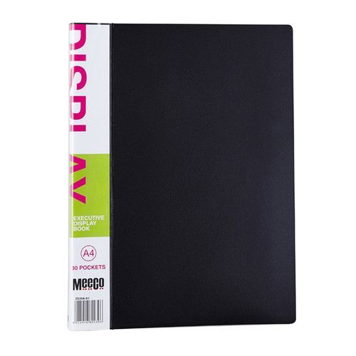 A4 EXECUTIVE DISPLAY BOOK 30p BLACK