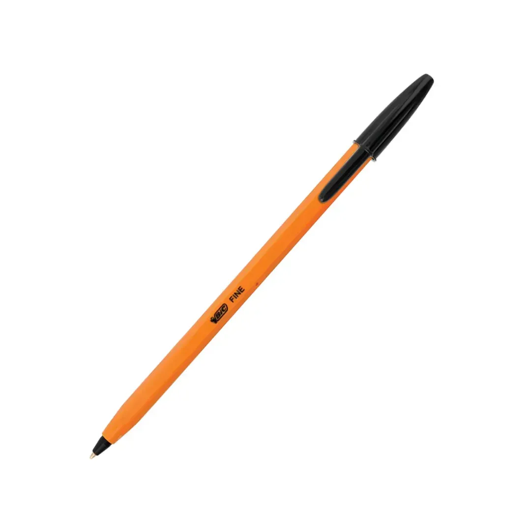 BIC ORANGE FINE BLACK PENS