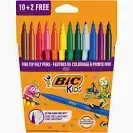 BIC VISA FELT TIP KHOKI'S 10'S