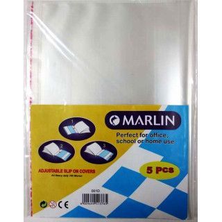 BOOK COVERS A4 PVC 120MIC ADJUSTABLE 5'S