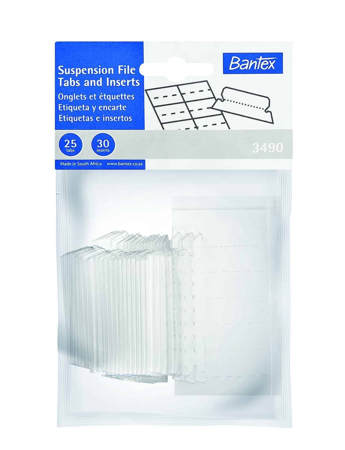 BANTEX TABS AND INSERTS PACK OF 25