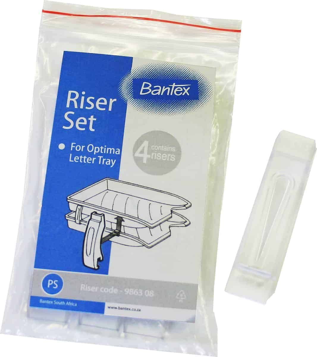BANTEX VISION LETTER TRAY RISERS SET OF 4